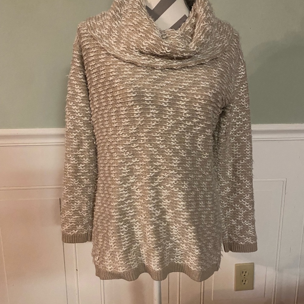 Calvin Klein Cozy Cowl Neck Sweater - Cream